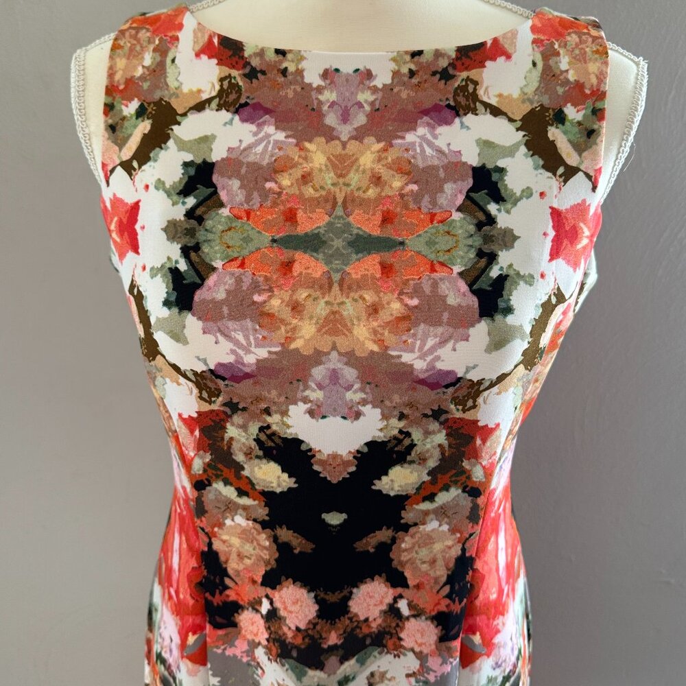 Maggy London Women's Bold Floral Sleeveless Dress Size 8 - Picture 3 of 16